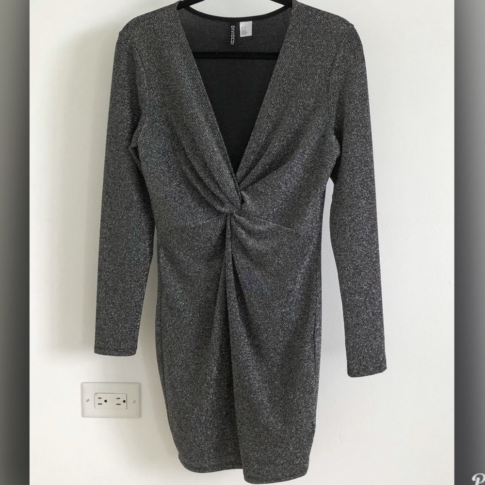 Pewter and glitter mini dress from H&M. Worn once.